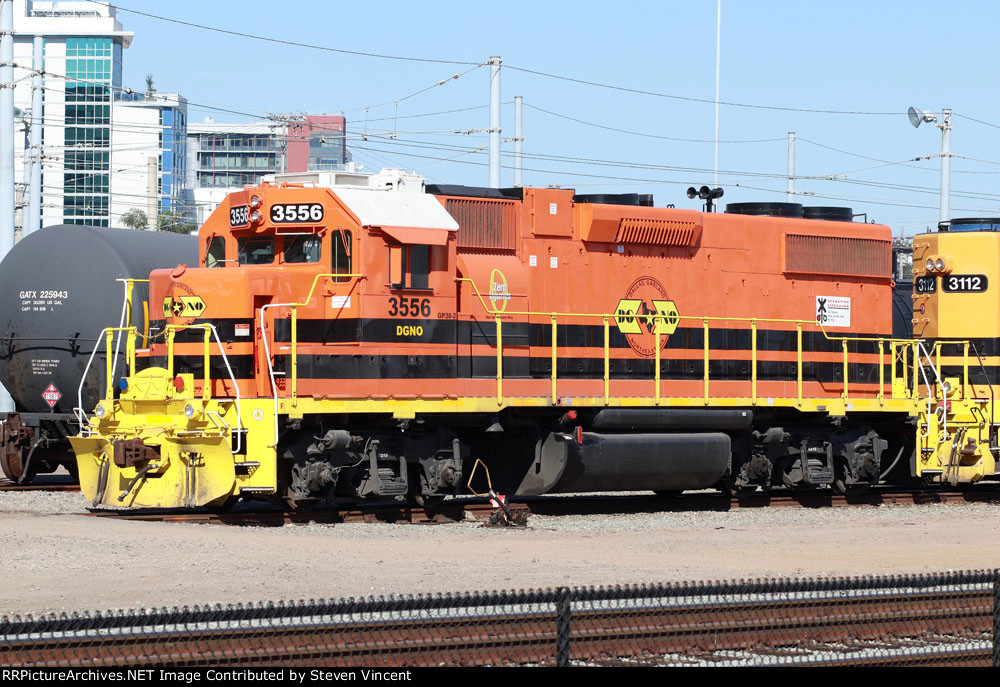 Dallas Garland & Northeastern GP38-2 #3556 on San Diego & Imperial Valley.